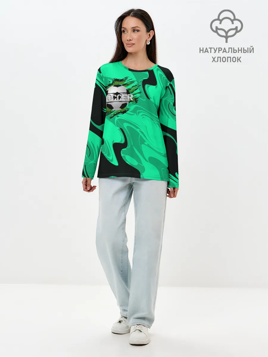 Лонгслив женский. Хлопок / Soccer