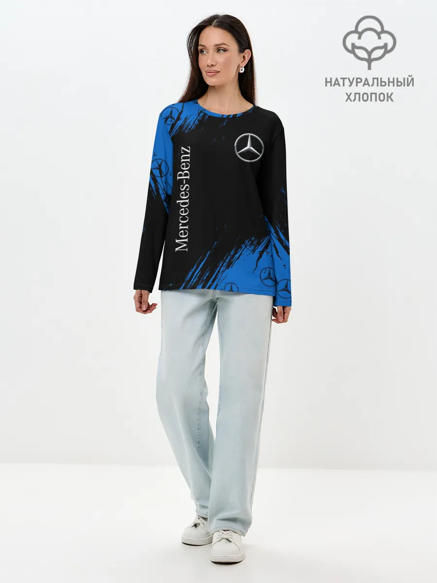 Лонгслив женский. Хлопок / MERCEDES / МЕРСЕДЕС