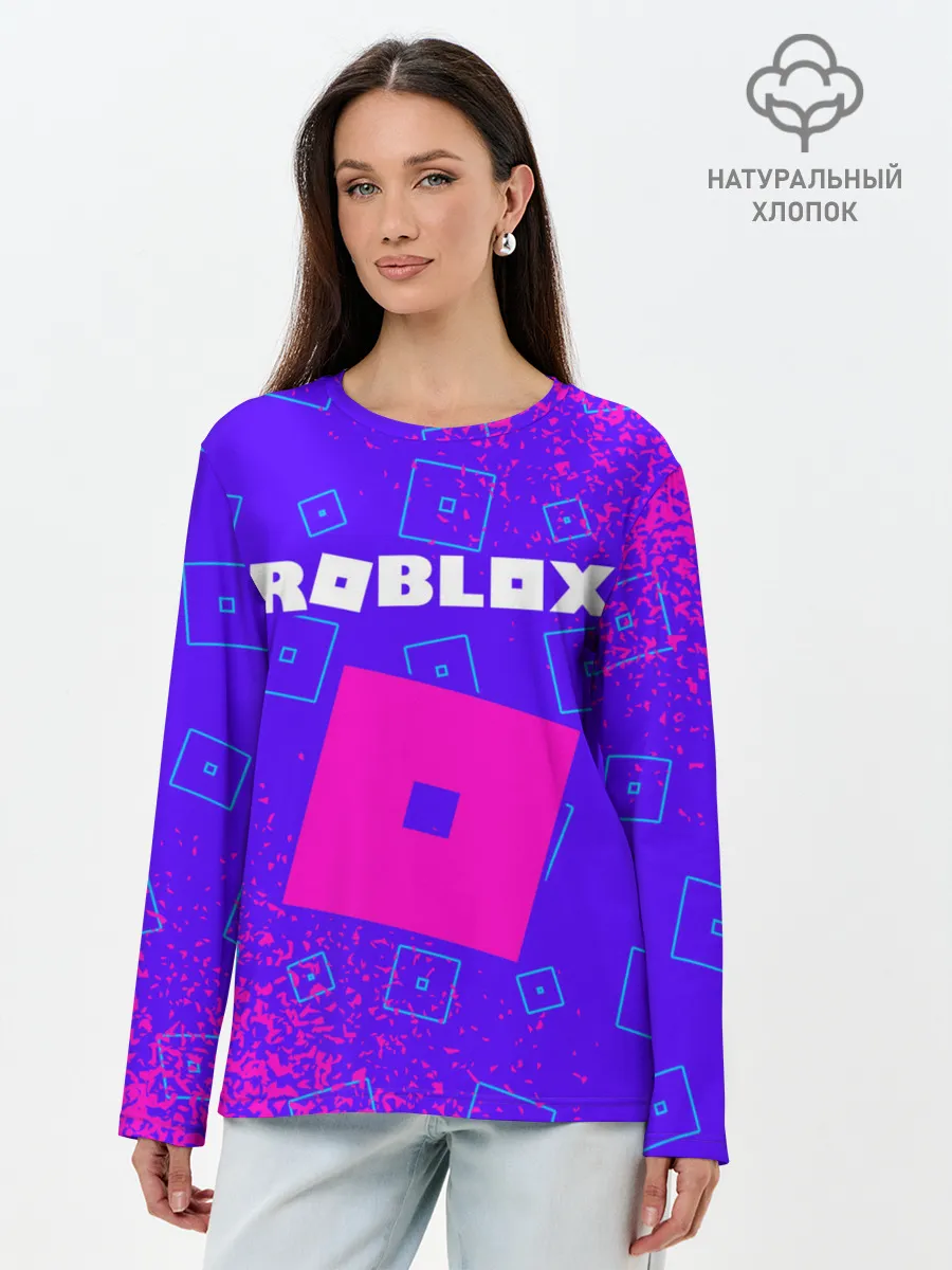 Лонгслив женский. Хлопок / ROBLOX / РОБЛОКС