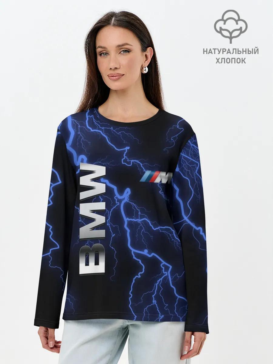 Лонгслив женский. Хлопок / BMW