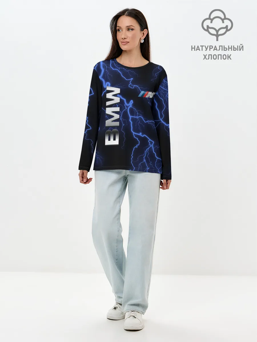 Лонгслив женский. Хлопок / BMW