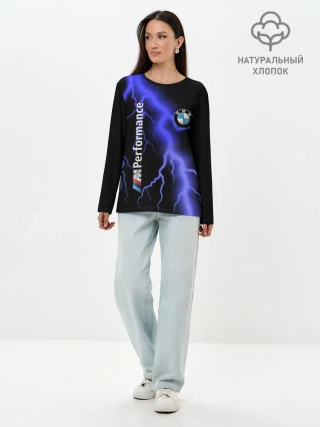 Лонгслив женский. Хлопок / BMW