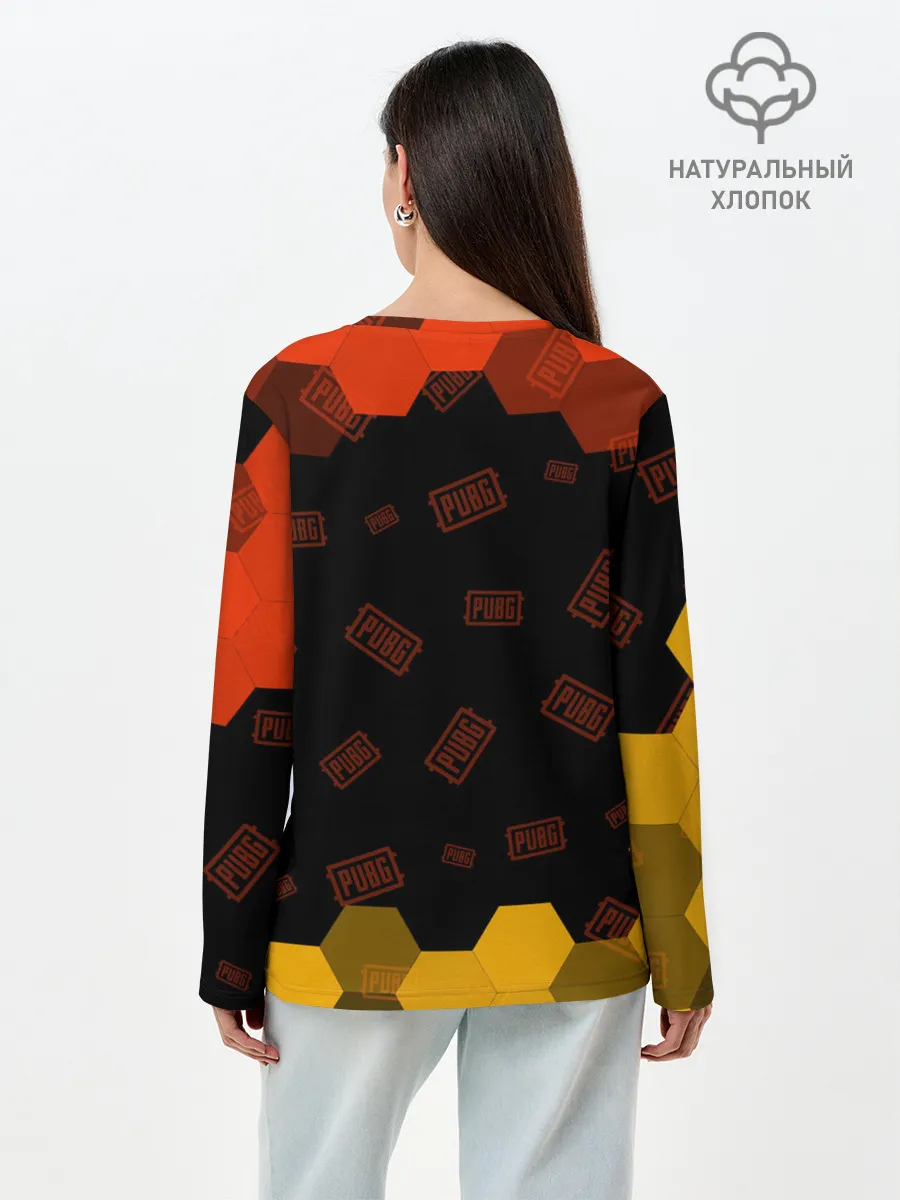 Лонгслив женский. Хлопок / PUBG / ПАБГ