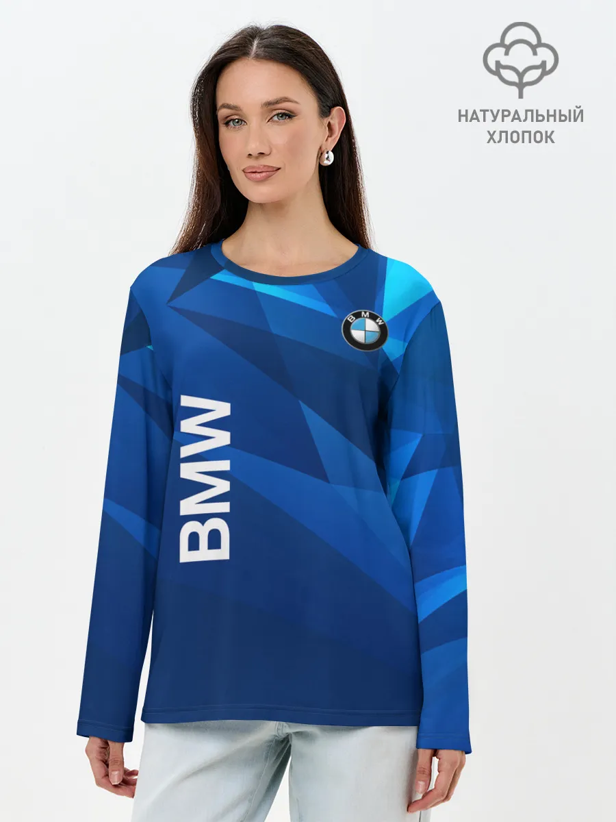 Лонгслив женский. Хлопок / BMW