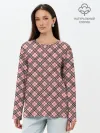 Лонгслив женский. Хлопок / Костюм в клетку