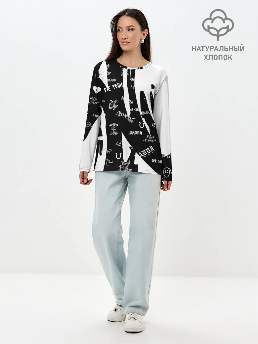 Лонгслив женский. Хлопок / Lil Peep