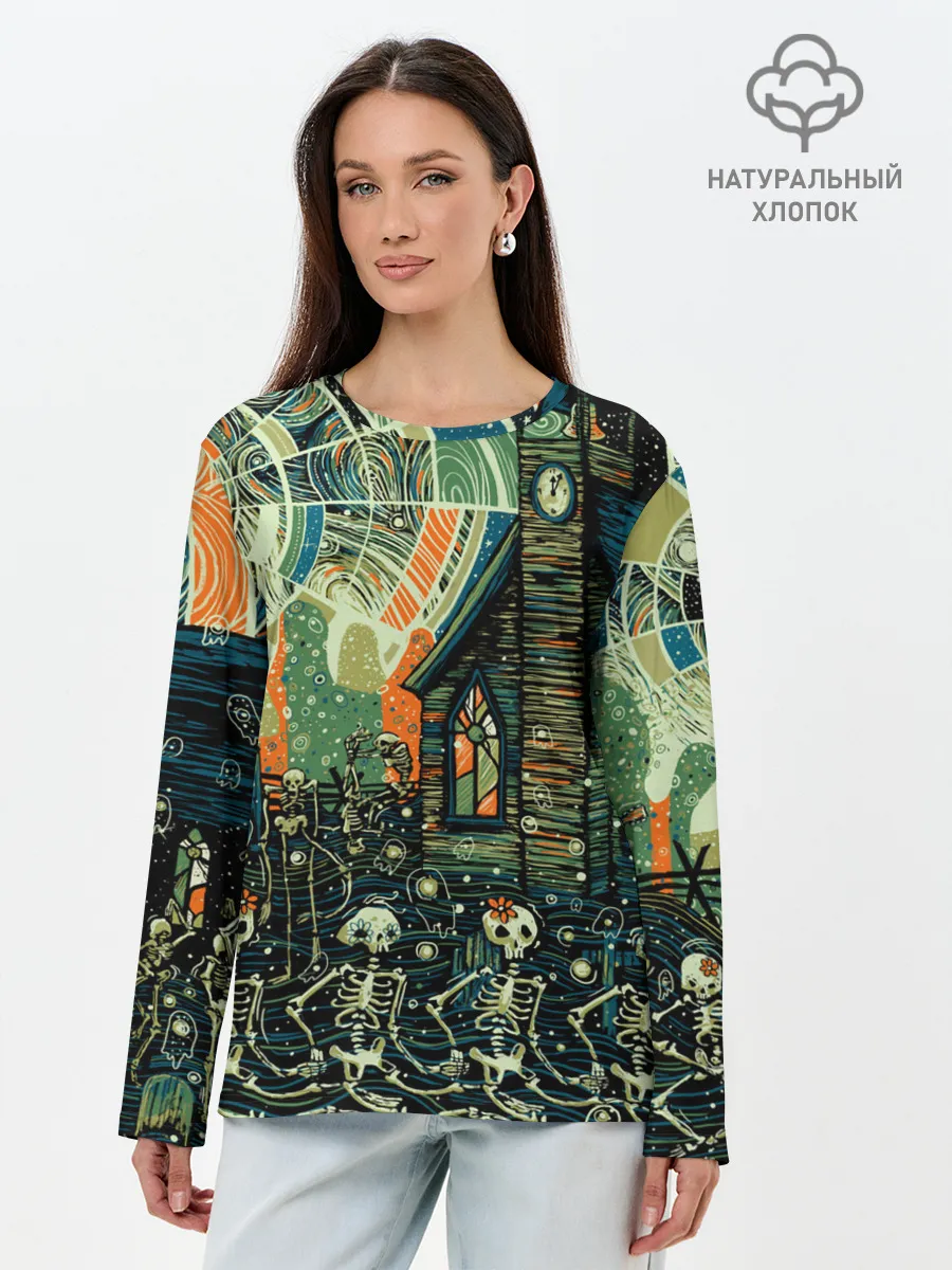 Лонгслив женский. Хлопок / СОВРЕМЕННЫЙ МИР