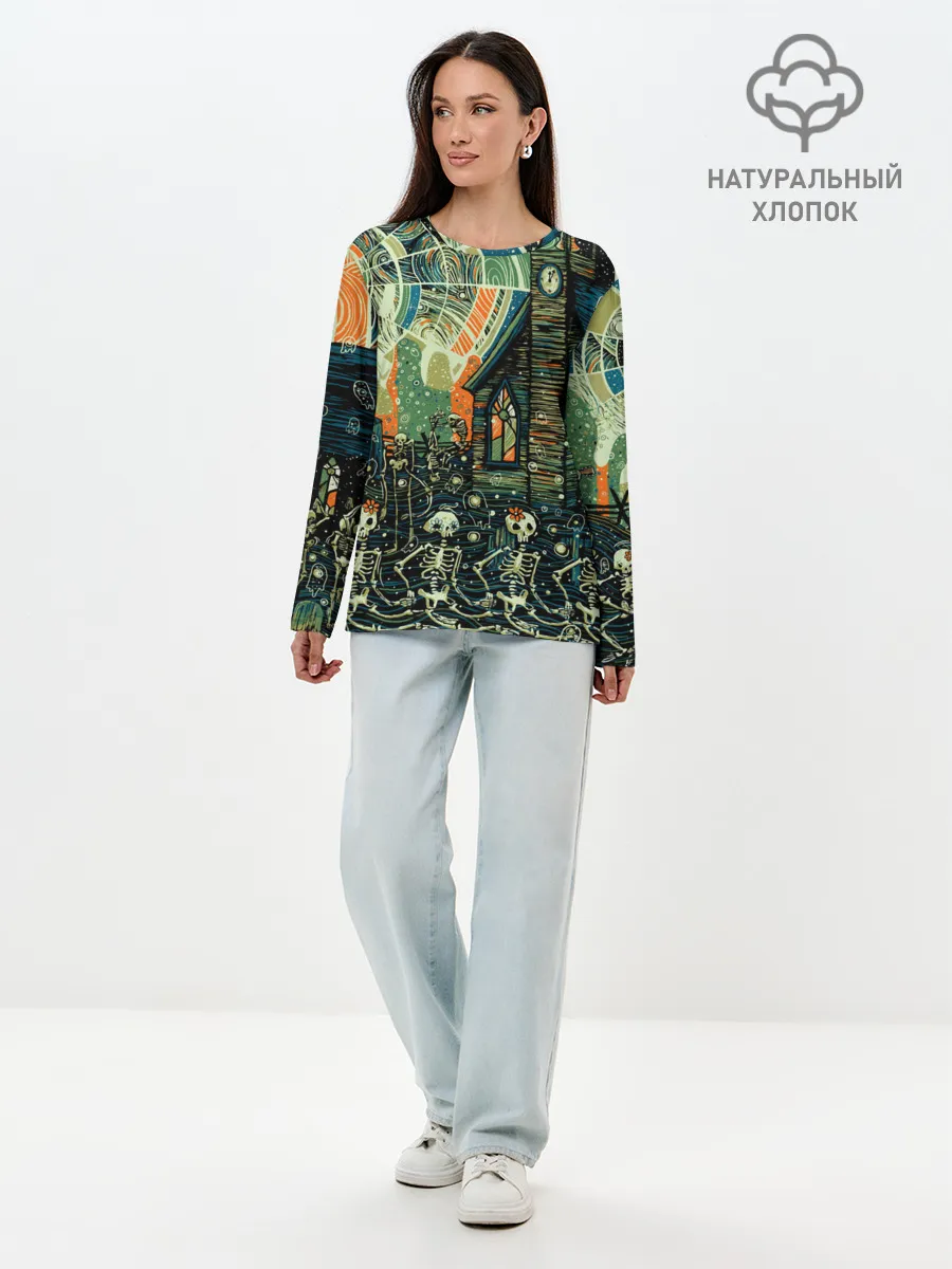Лонгслив женский. Хлопок / СОВРЕМЕННЫЙ МИР