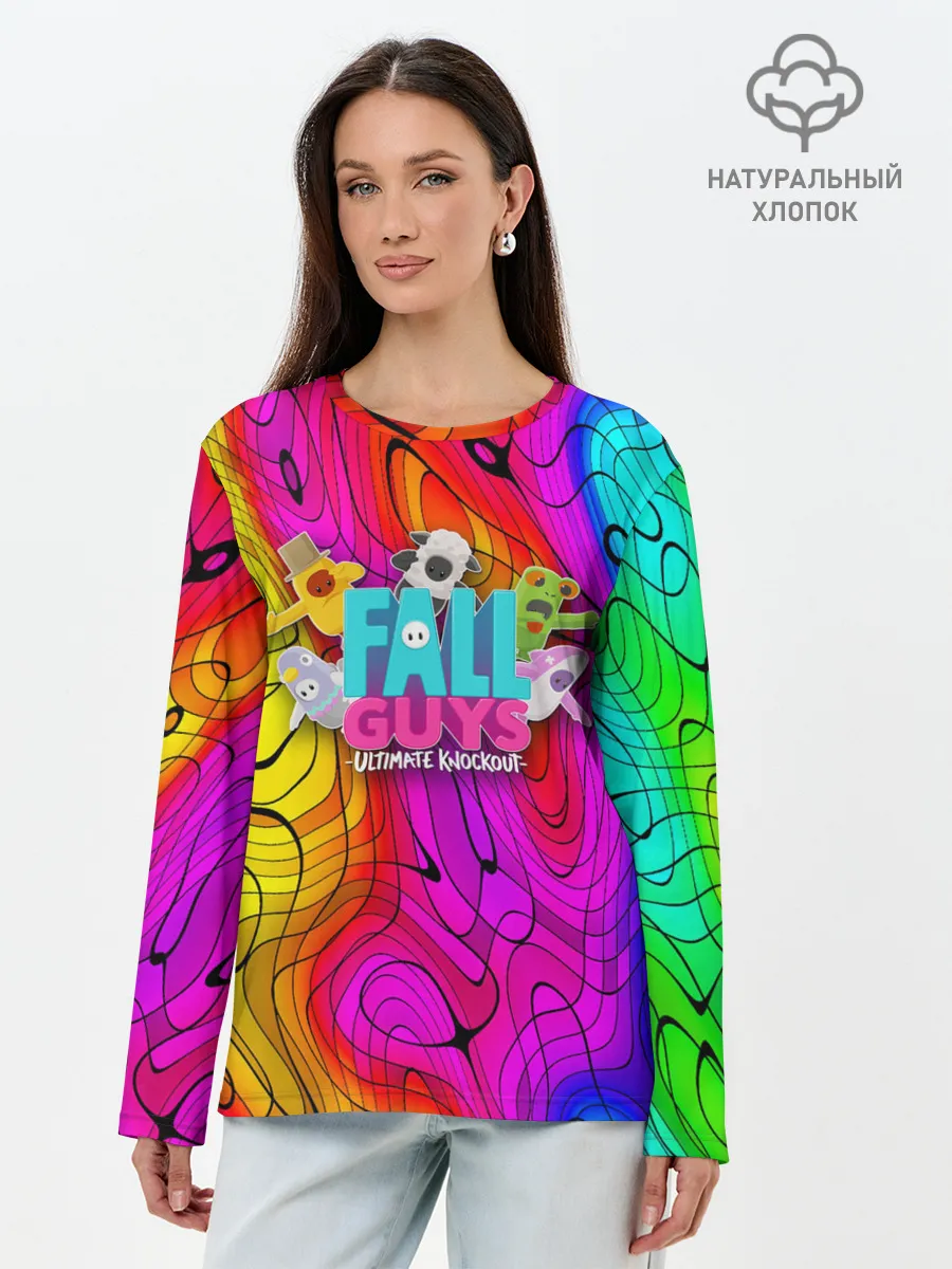 Лонгслив женский. Хлопок / Fall Guys