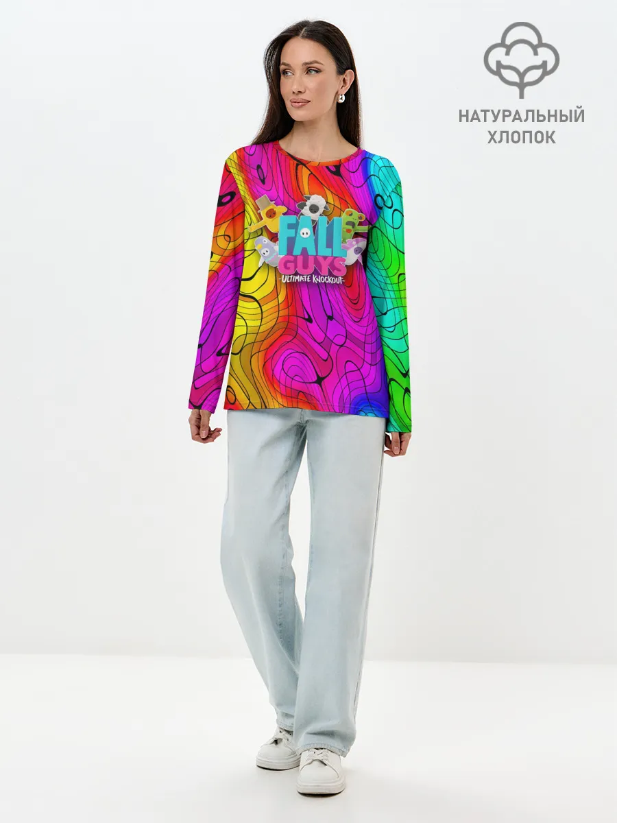 Лонгслив женский. Хлопок / Fall Guys