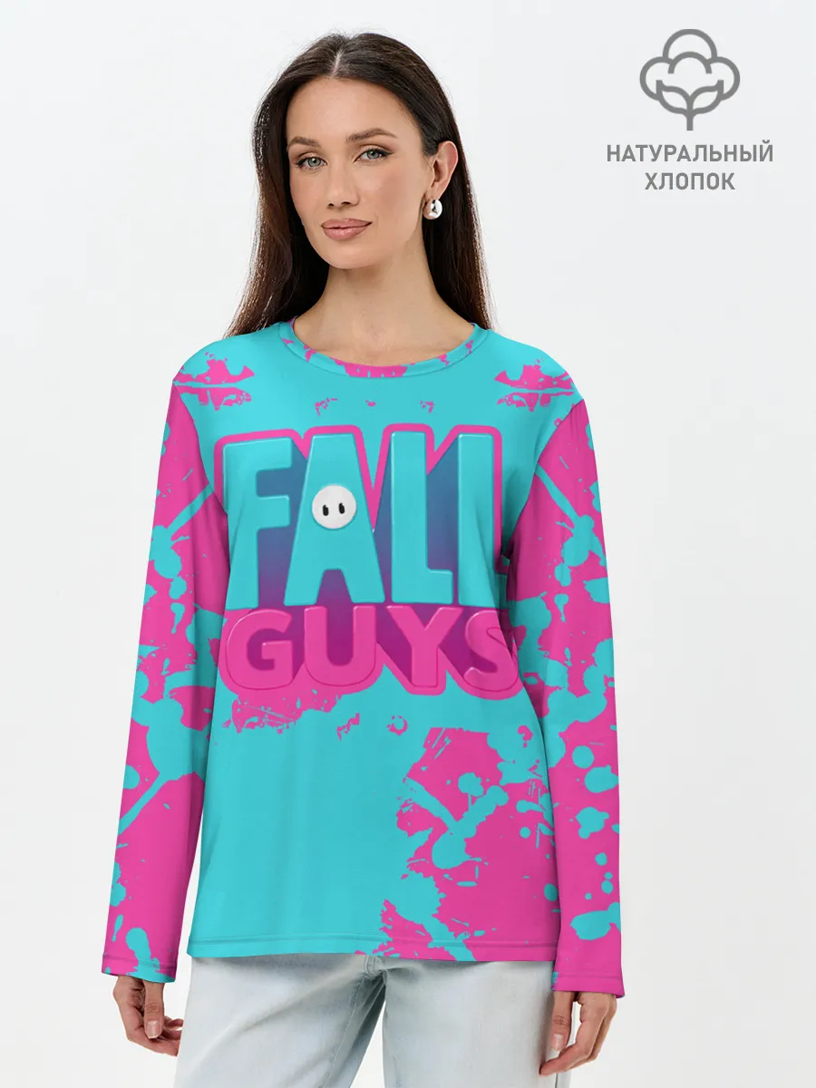 Лонгслив женский. Хлопок / Fall Guys: Ultimate Knockout