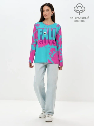 Лонгслив женский. Хлопок / Fall Guys: Ultimate Knockout