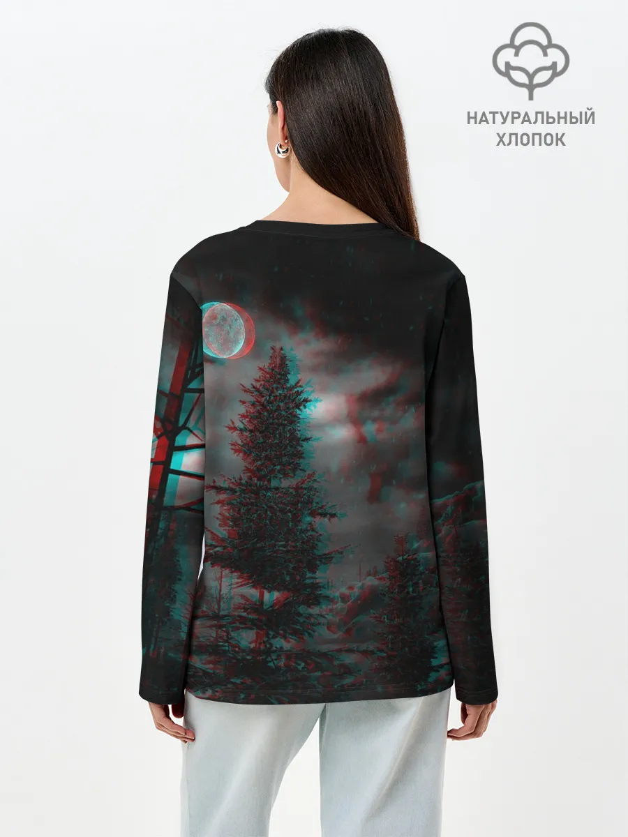 Лонгслив женский. Хлопок / Siren Head Horror