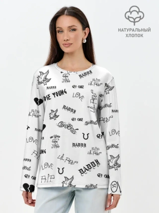 Лонгслив женский. Хлопок / Lil Peep