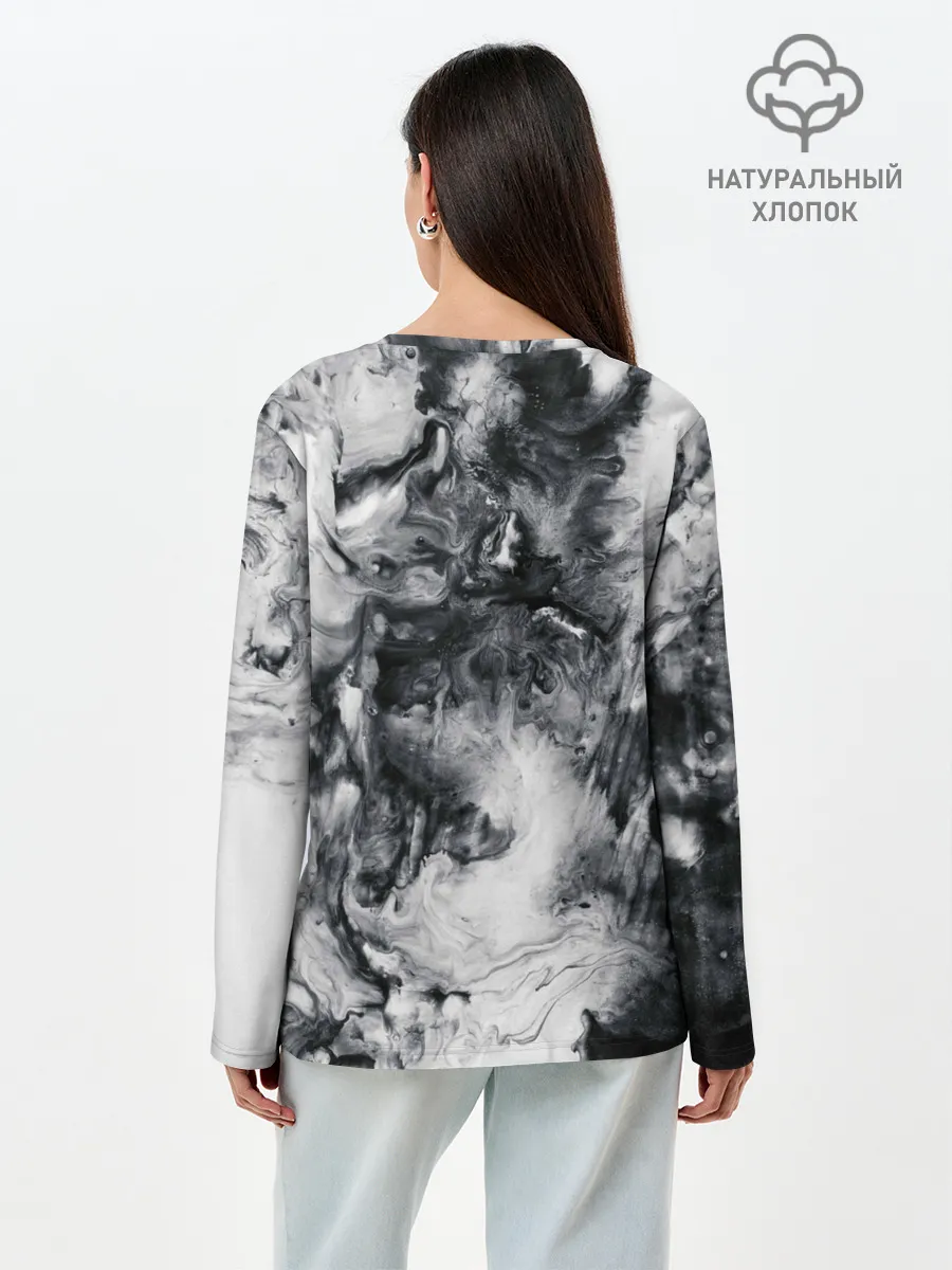 Лонгслив женский. Хлопок / МРАМОР