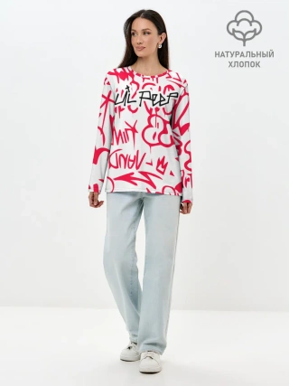 Лонгслив женский. Хлопок / Lil Peep