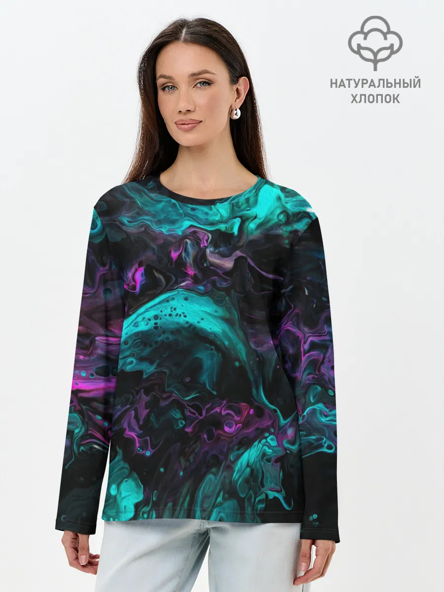Лонгслив женский. Хлопок / ТЕКСТУРЫ