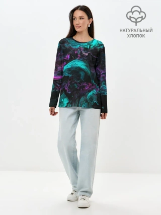 Лонгслив женский. Хлопок / ТЕКСТУРЫ