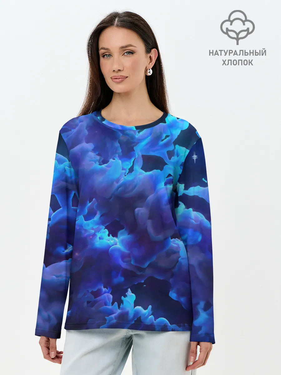 Лонгслив женский. Хлопок / Vaporwave