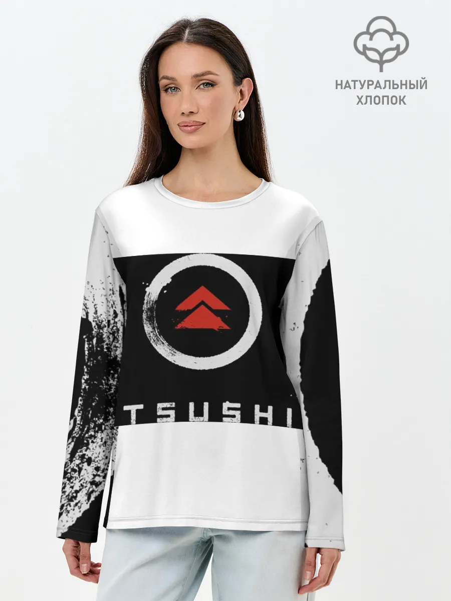 Лонгслив женский. Хлопок / Ghost of Tsushima