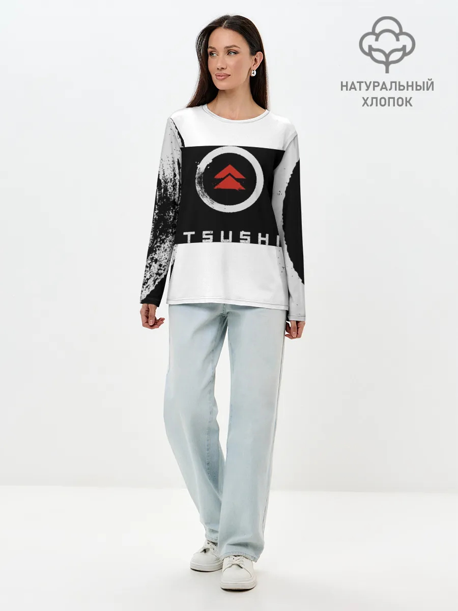 Лонгслив женский. Хлопок / Ghost of Tsushima