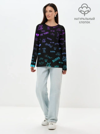 Лонгслив женский. Хлопок / Lil Peep