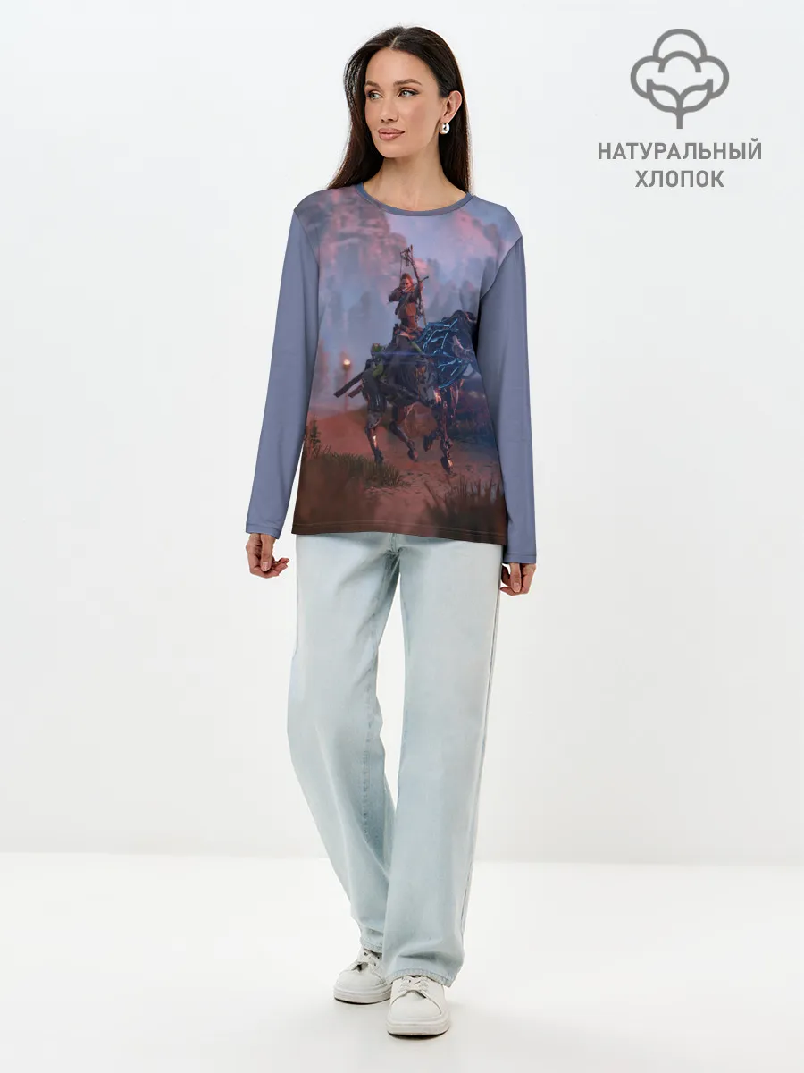 Лонгслив женский. Хлопок / Horizon Zero Dawn
