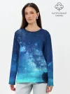 Лонгслив женский. Хлопок / Синяя Небо