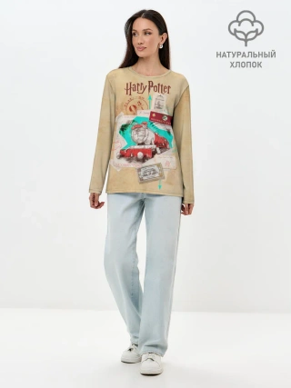 Лонгслив женский. Хлопок / Harry Potter Hogwarts Express