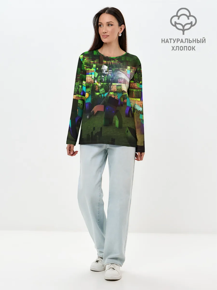 Лонгслив женский. Хлопок / КРИПЕР