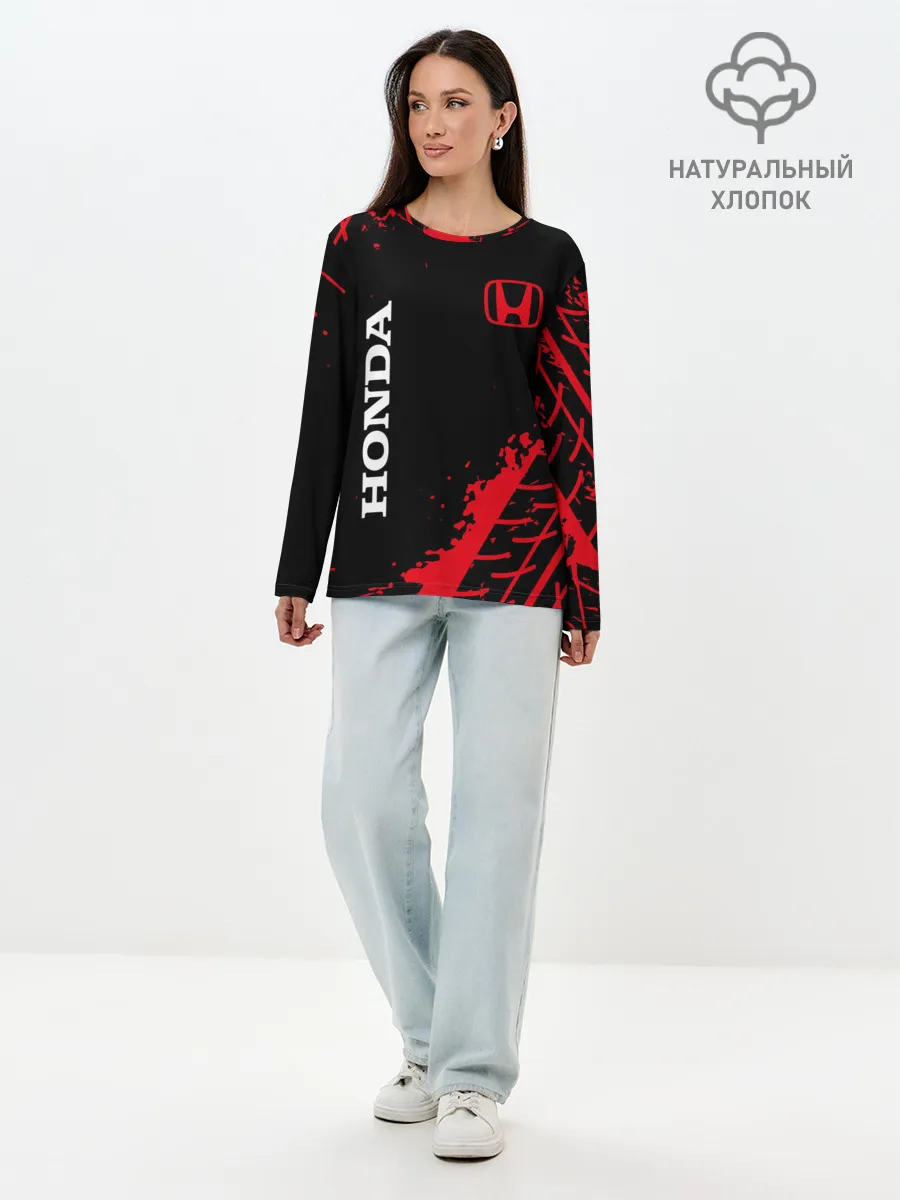 Лонгслив женский. Хлопок / HONDA / ХОНДА