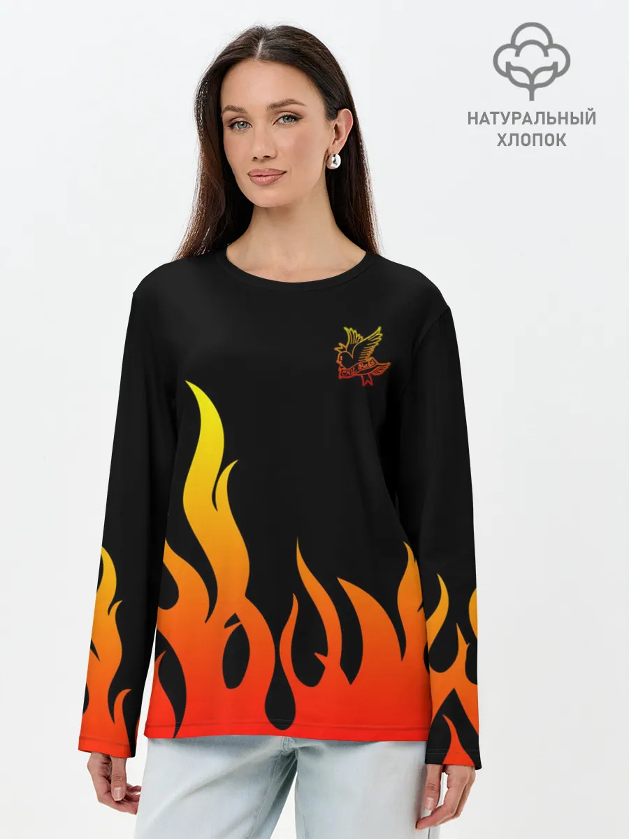 Лонгслив женский. Хлопок / Lil Peep