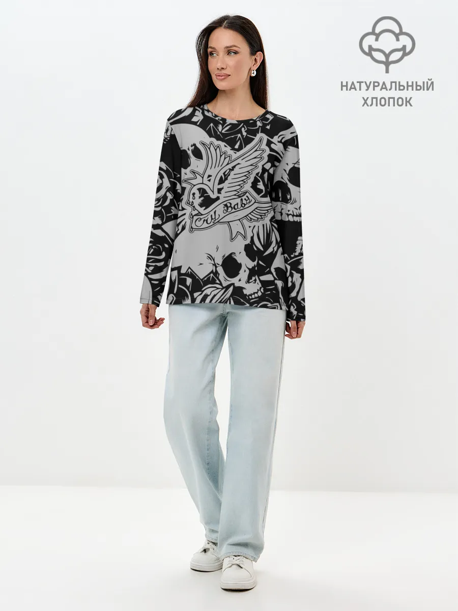 Лонгслив женский. Хлопок / Lil Peep