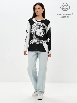 Лонгслив женский. Хлопок / Lil Peep