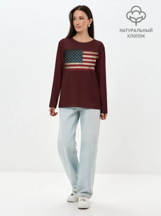 Лонгслив женский. Хлопок / USA