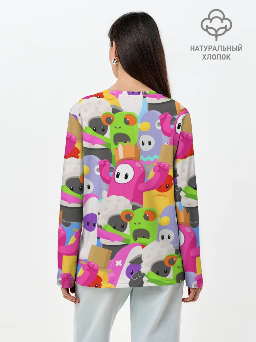 Лонгслив женский. Хлопок / Fall Guys