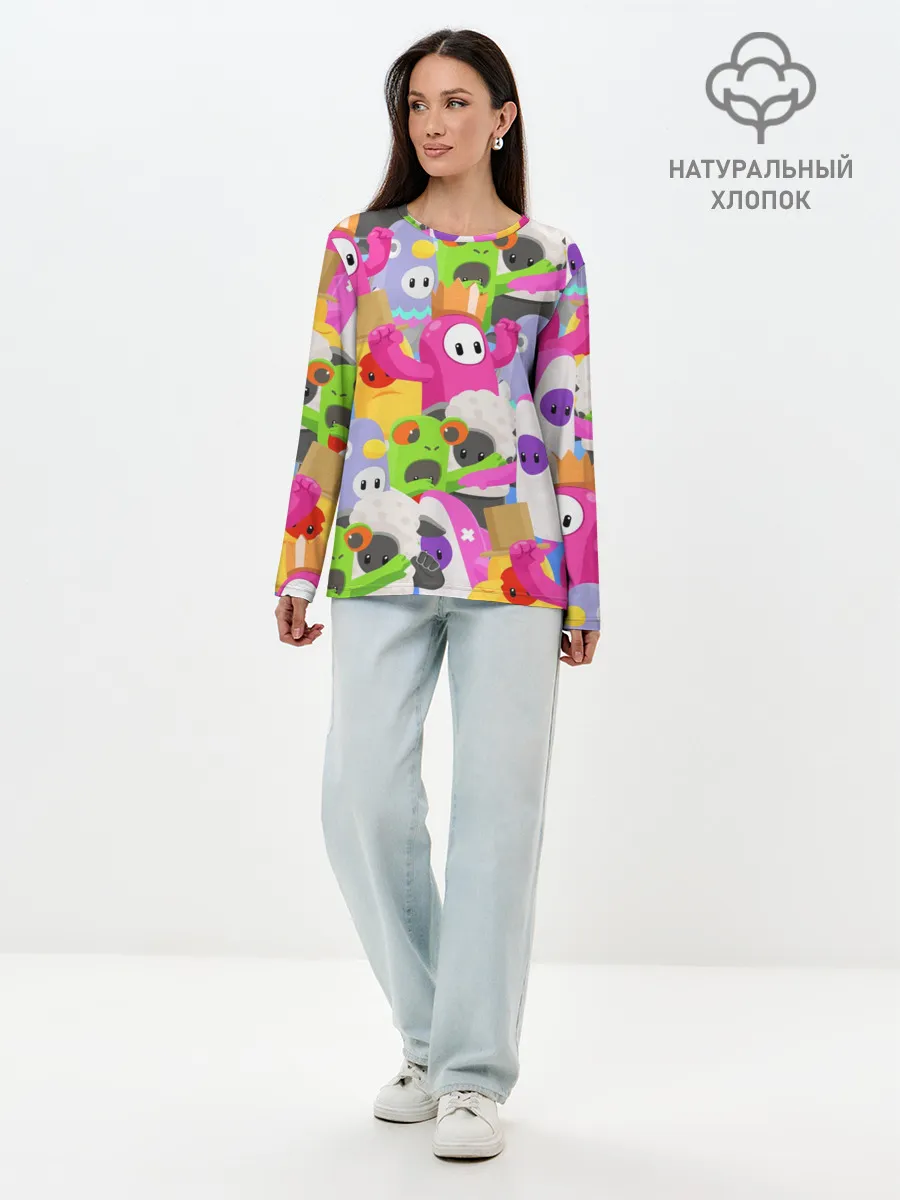 Лонгслив женский. Хлопок / Fall Guys