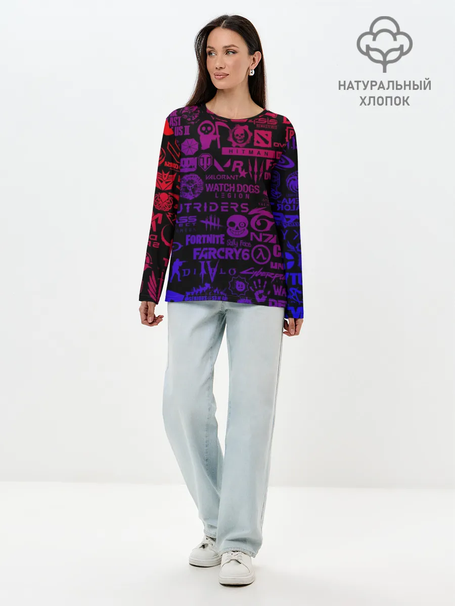 Лонгслив женский. Хлопок / Лучшие Игры | 2014-2021