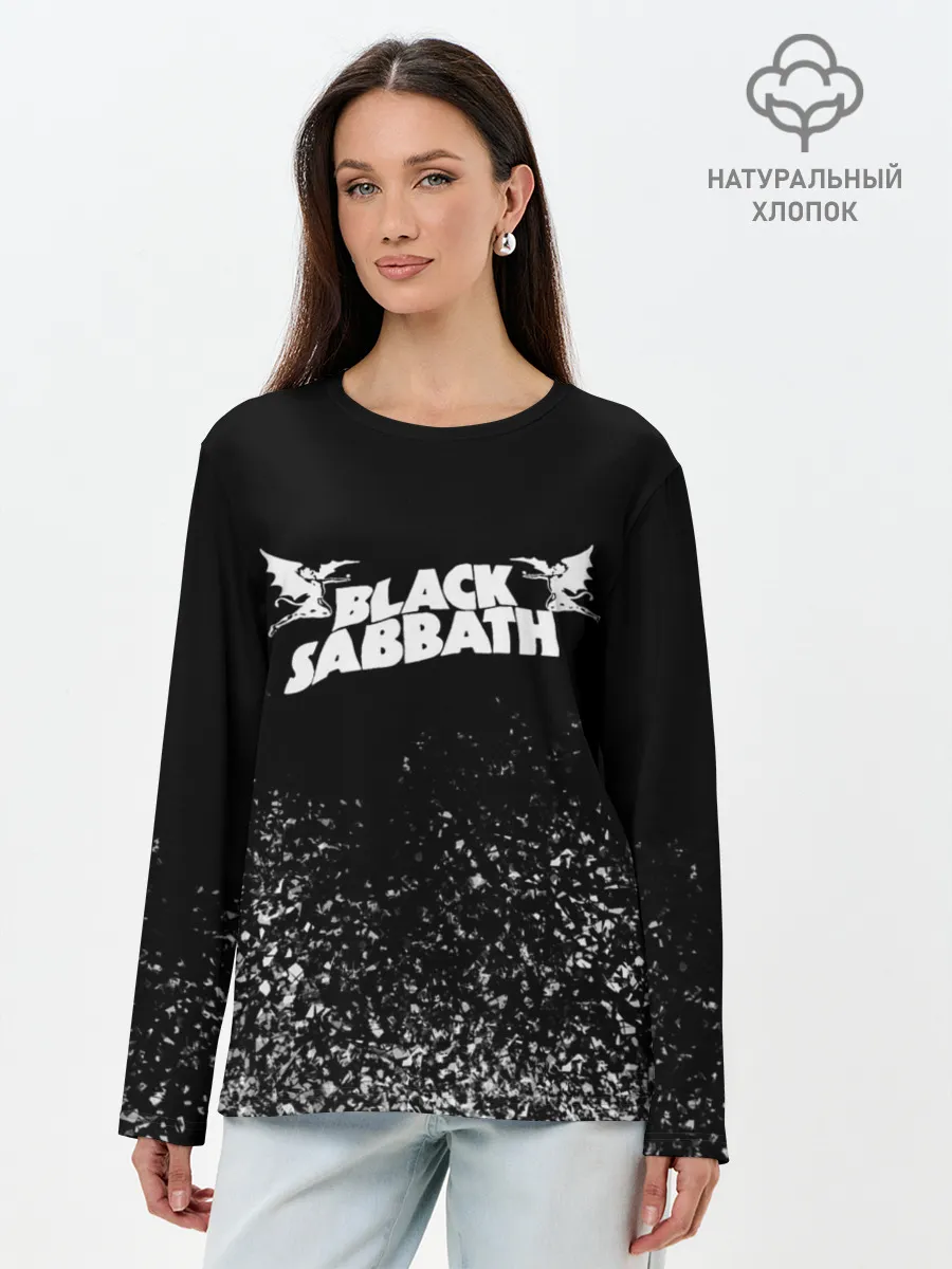 Лонгслив женский. Хлопок / Black Sabbath