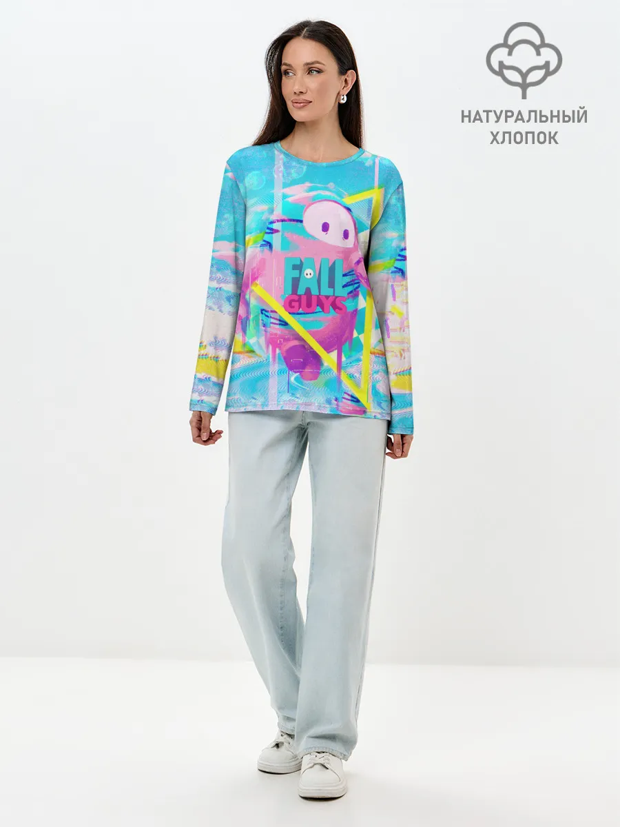 Лонгслив женский. Хлопок / Fall Guys