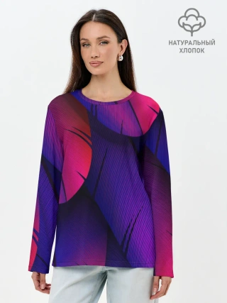 Лонгслив женский. Хлопок / Tropics