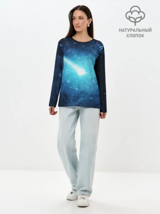 Лонгслив женский. Хлопок / Комета