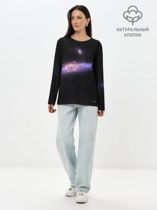 Лонгслив женский. Хлопок / Скопление звезд