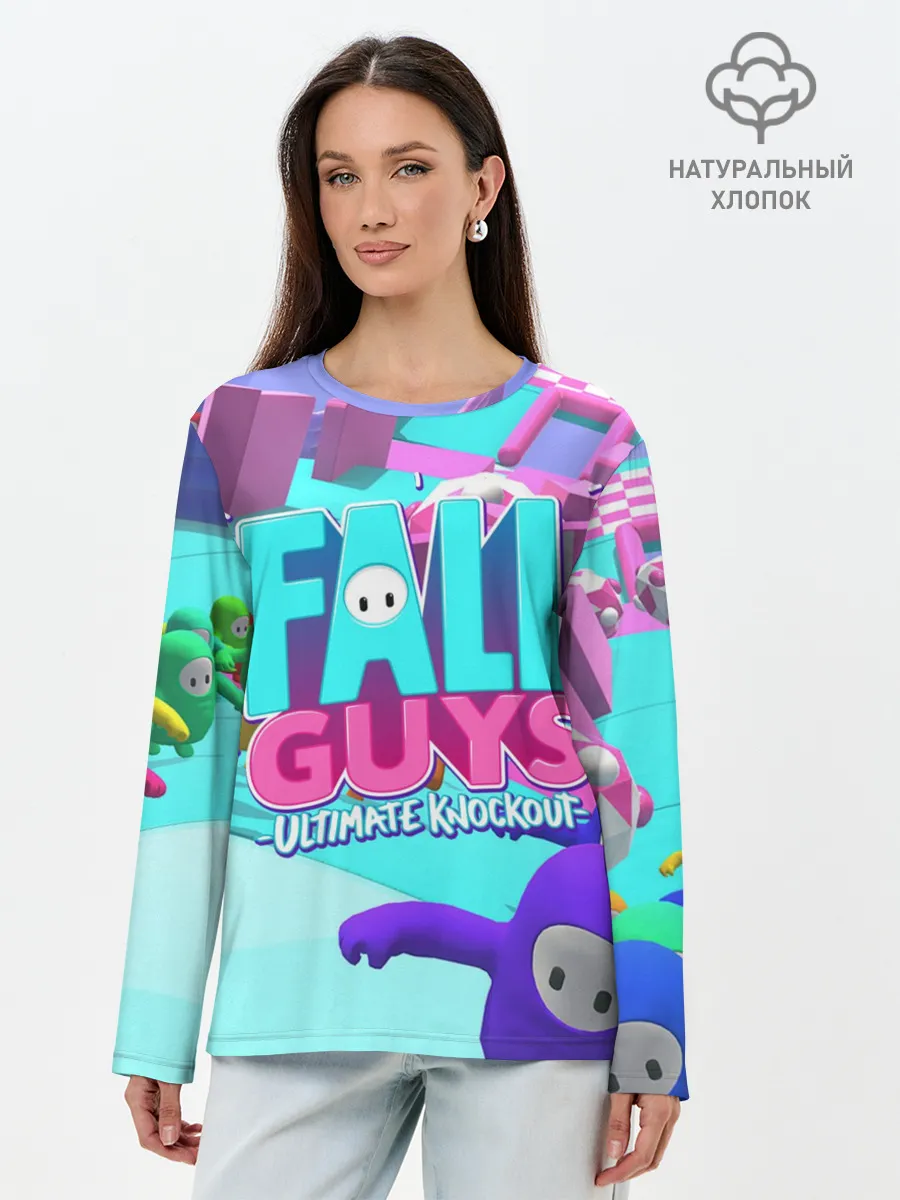 Лонгслив женский. Хлопок / Fall Guys