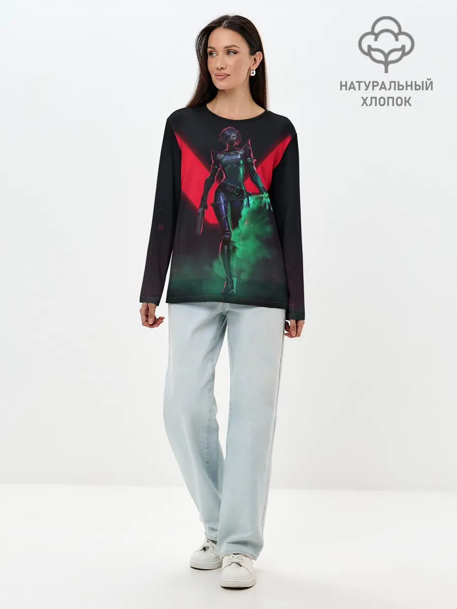Лонгслив женский. Хлопок / Viper Valorant