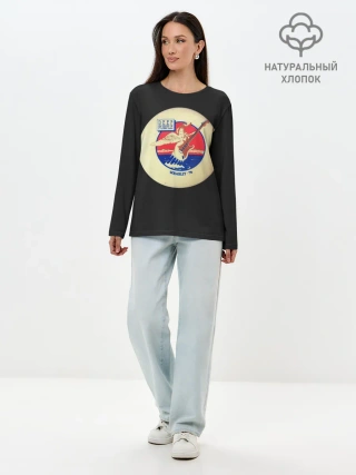 Лонгслив женский. Хлопок / Deep Purple