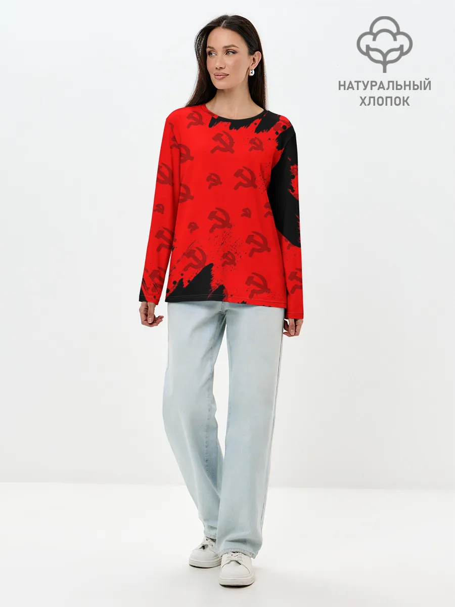 Лонгслив женский. Хлопок / USSR / СССР