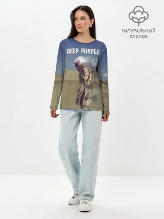Лонгслив женский. Хлопок / Deep Purple Whoosh