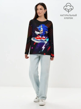 Лонгслив женский. Хлопок / Sonic | Соник