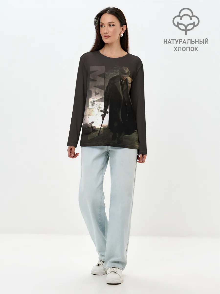 Лонгслив женский. Хлопок / Mafia